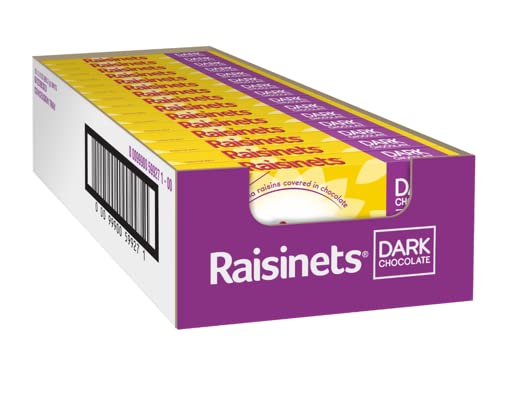 Raisinets, Dark Chocolate Covered California Raisins, Movie Theater Candy Box, 3.1 oz each, Bulk 15 Pack