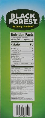 Black Forest Juicy Burst Fruit Snacks, Mixed Fruit Flavors, 0.8 Ounce Pouches (40 Count) (Pack of 2)