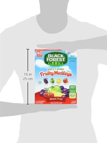 Black Forest Juicy Burst Fruit Snacks, Mixed Fruit Flavors, 0.8 Ounce Pouches (40 Count) (Pack of 2)
