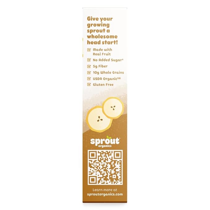 Sprout Organics, PB & Yayz Toddler Snack Bars, Peanut Butter & Banana, 5 Individual Bars 1.02 oz Each (6-boxes)