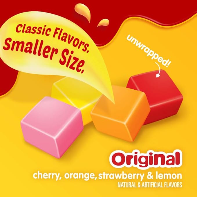 STARBURST Fruit Chews Candy - Original Minis, 8oz, Mini Candy, Bulk Box Pack of 8