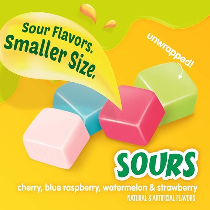 STARBURST Fruit Chews Candy - Minis Sours, 8oz (Pack of 8) - Delicious Mini Candy, Sour Candy Bulk