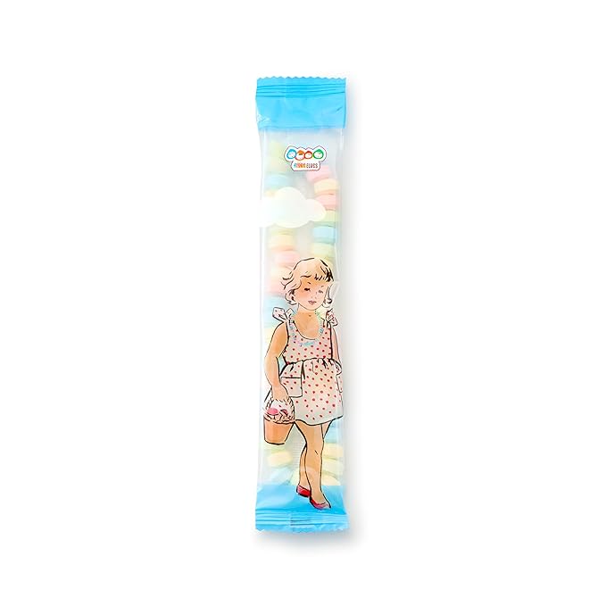 80 Candy Necklaces Individually Wrapped, Choker Style, Nostalgic Pastel Candy Jewelry Perfect for Party Favors, Pinata Fillers and Goodie Bags, Packed in a Convenient Display Tub, By 4YoreElves