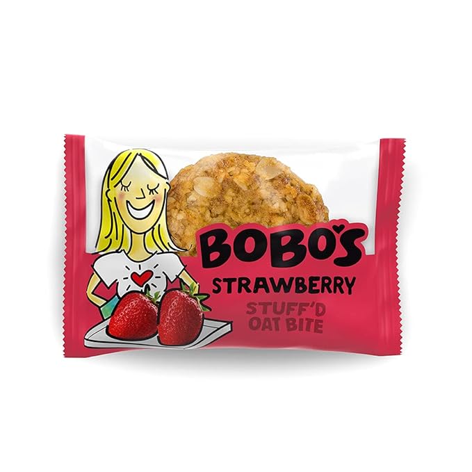 Bobo's Oat Bites Stuff'd Variety Pack (Strawberry, Original Chocolate Chip, and Apple Pie), Pack of 30 (1.3 oz Bites), Gluten Free Whole Grain Rolled Oats