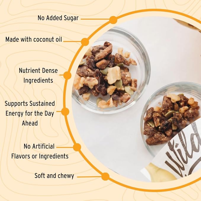 Wildway Keto Granola | Banana Nut | Grain-Free, Certified Gluten-Free Cereal | Vegan, Low Carb | No Sugar Added | Paleo-Friendly | Non-GMO Fruit & Nut Clusters | Nutrient-Rich Snack | 8 oz
