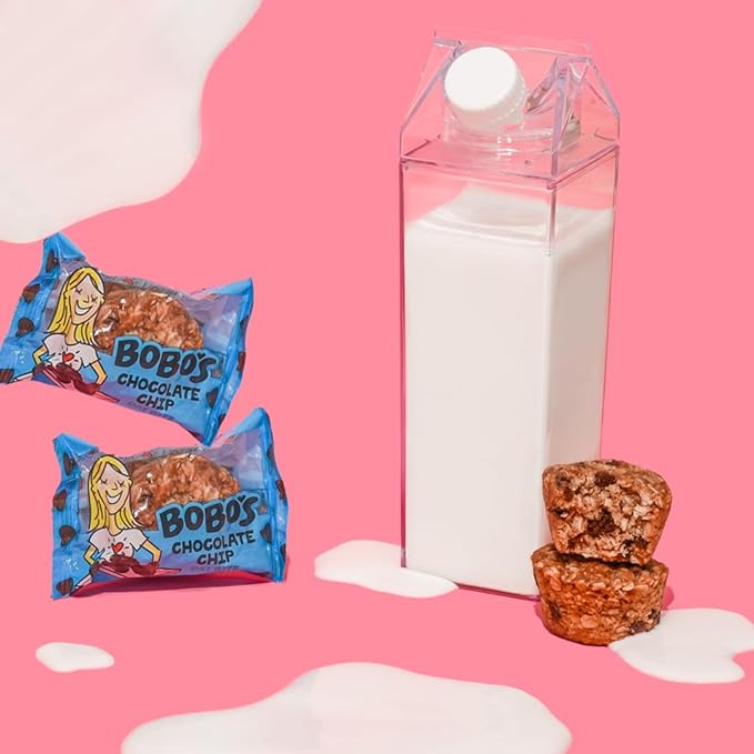 Bobo's Oat Bites, Original with Chocolate Chips, 1.3 oz Bites (30 Pack Box), Gluten Free Whole Grain Snack, Vegan On-The-Go