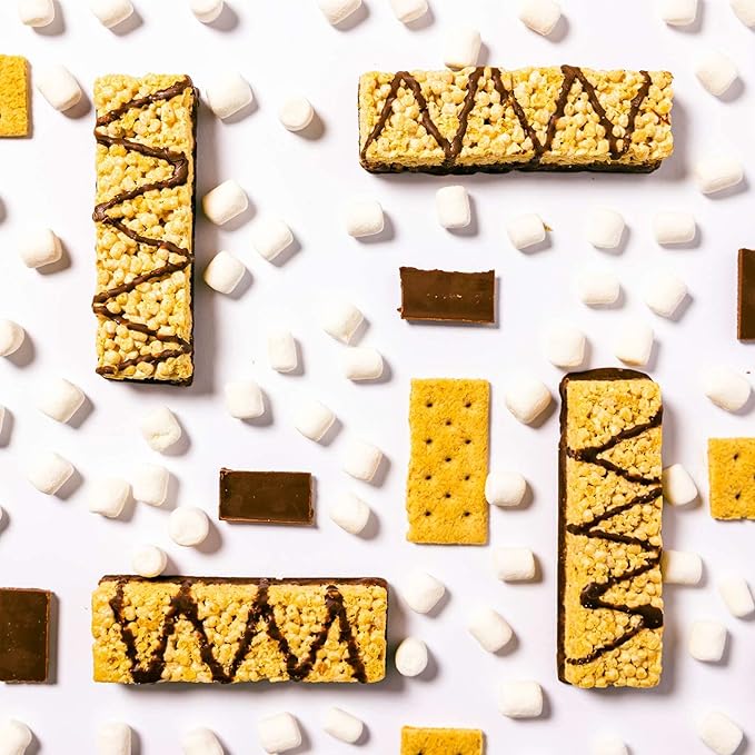 Wonderslim High Fiber Protein Bars, Fluffy S'more Crisp | 15g Protein, 8g Fiber | Low Sugar, Low Carb | Healthy Indulgence | Satisfying, Supports Energy & On-the-Go Convenience, 7 Pack
