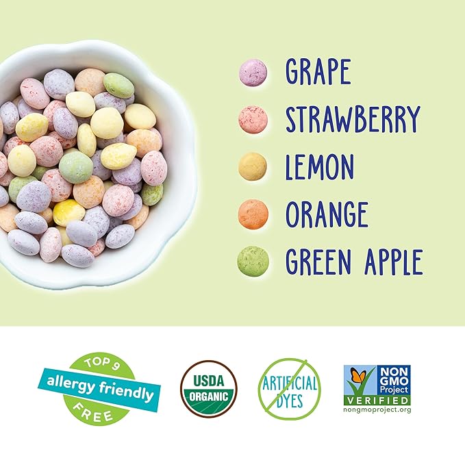 YumEarth Organic Sour Giggles Chewy Candy – Allergy Friendly, No Artifical Dyes, Non GMO, Gluten Free, Sour Fruit Flavored, Vegan Candy Snacks with No Artificial Flavors, 5 oz (Pack of 6)