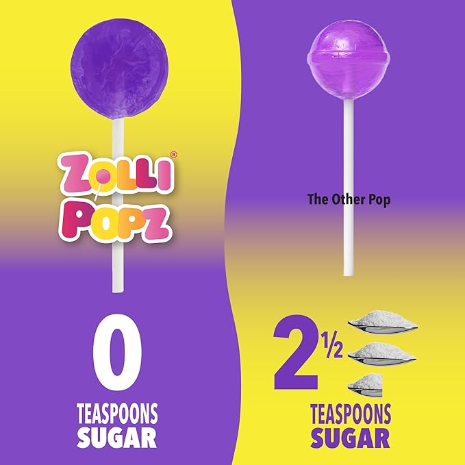Zollipops Valentines with 22 Zolli Grams Fruit Assorted 5.2oz (Angel) - Spread Love with a Sweet and Dental-Friendly Valentine's Day Treat