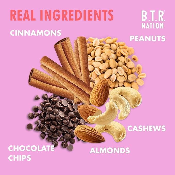B.T.R. Nation Superfood Keto Protein Bars - Plant Based Vegan Protein | (4 Pack) (Sampler Pack) | Low Carb Food, Low Calorie, Gluten Free, No Sugar Alcohols, Boosted with Superfoods!