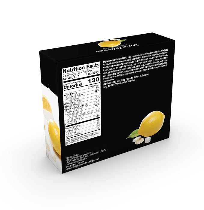 BalanceDiet™ | Protein Bar | 15g of Protein | Low Carb | 7 Bar Box (Lemon Fluffy)