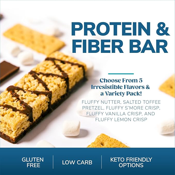 Wonderslim High Fiber Protein Bars, Variety Pack | 15g Protein, 8g Fiber | Low Sugar, Low Carb | Healthy Indulgence | Satisfying, Supports Energy & On-the-Go Convenience, 7 Pack
