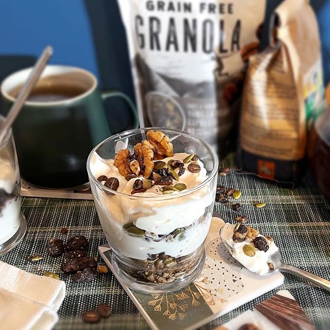 Wildway Keto Granola | Vanilla Bean Espresso | Grain-Free, Certified Gluten-Free Cereal | Vegan, Low Carb | No Sugar Added | Paleo-Friendly | Non-GMO Fruit & Nut Clusters | Nutrient-Rich Snack | 8 oz