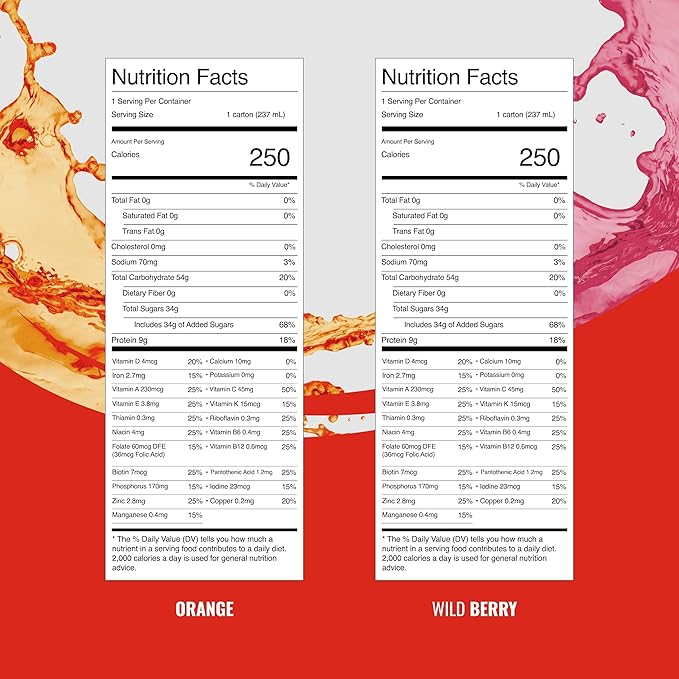 Boost Breeze Clear Nutritional Drink, 9g Protein, 250 Nutrient-Rich Calories, 2 Flavor Variety Case (Orange + Wildberry), 8 Fl Oz (Pack of 24)