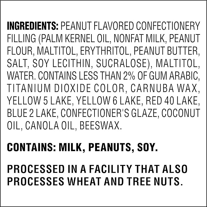 Atkins Endulge Treat, Peanut Butter Candies, 2g Net Carbs, 2g Sugar, Creamy Peanut Butter Filling, Low Carb, Low Sugar, 4 Packs (5 Count Each)