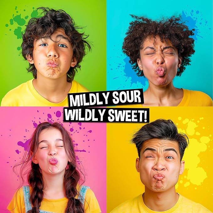 WARHEADS Cubes - Sour, Sweet & Fruity Chewy Candy with New Sour Fruity Flavors: Orange, Watermelon, Blue Raspberry, Black Cherry, Strawberry & Green Apple - 5 lb Bulk Bag