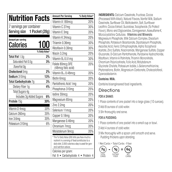 WonderSlim Meal Replacement Shake, Chocolate Salted Caramel, 15g Protein, 24 Vitamins & Minerals, Gluten Free, Low Carb (7ct)