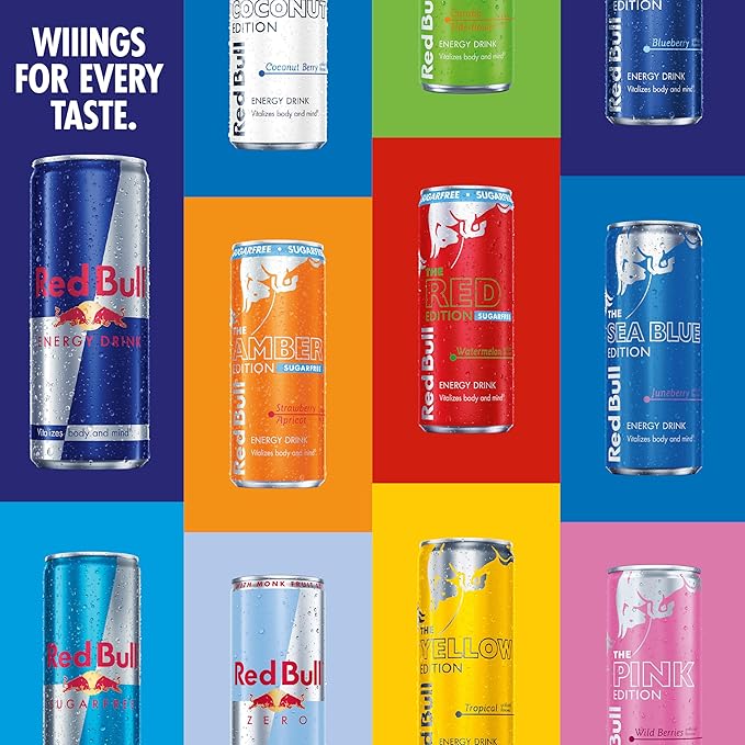 Red Bull Green Edition Energy Drink, Curuba Elderflower, with 80mg Caffeine plus Taurine & B Vitamins, 8.4 Fl Oz, 6 Packs of 4 Cans (Pack of 24)