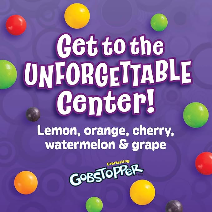 Wonka Everlasting Gobstopper, Candy, Jawbreaker Candy, 1.77 oz (24 ct)