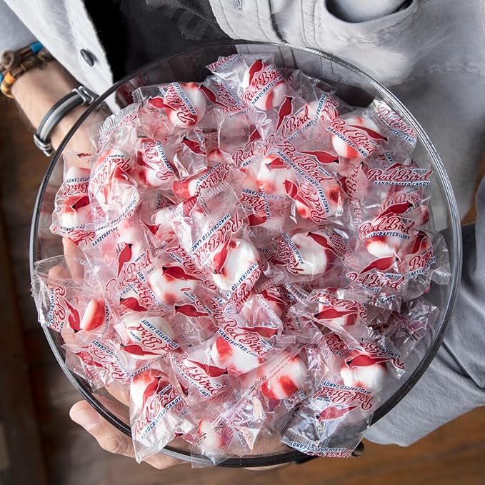 Red Bird Soft Peppermint Candy Mints, Bulk Candy Individually Wrapped, Branded Wrapper, 1000 ct