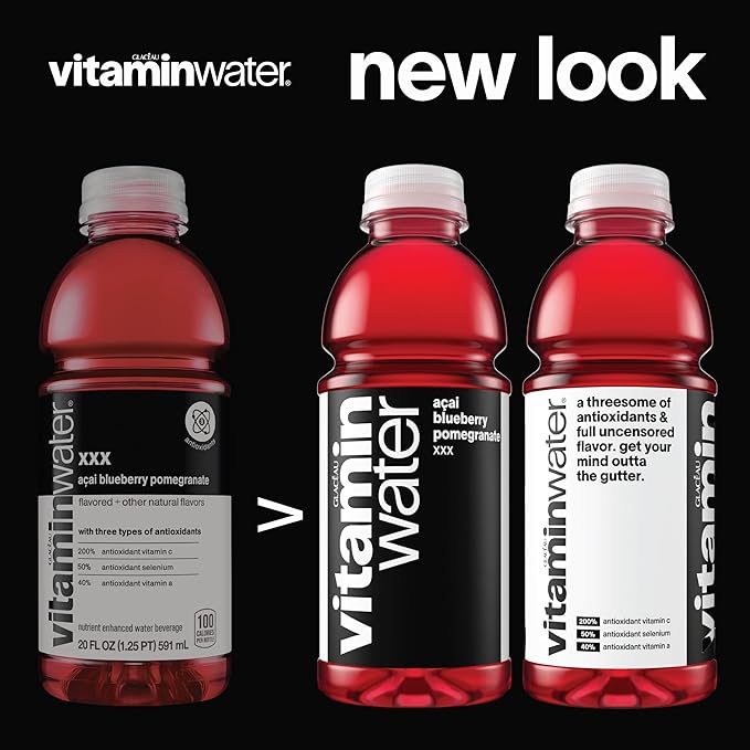vitaminwater Refresh Tropical Mango Nutrient Enhanced Flavored Water Beverage, 20 fl oz Bottles, 12 Pack