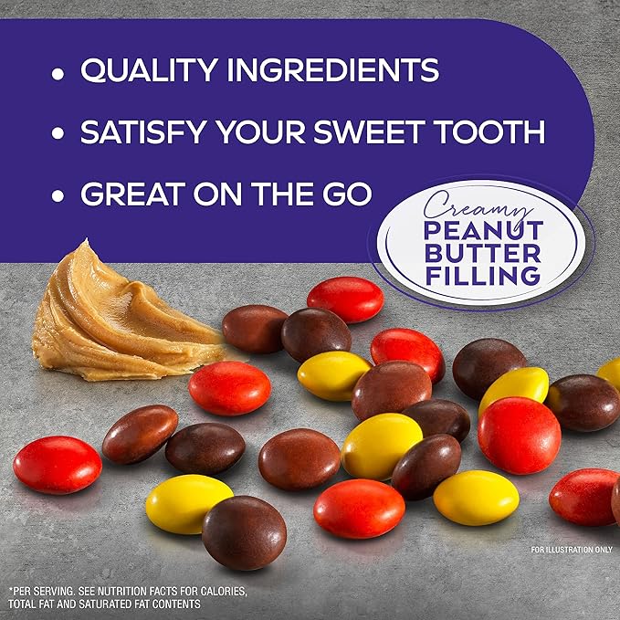 Atkins Endulge Treat, Peanut Butter Candies, 2g Net Carbs, 2g Sugar, Creamy Peanut Butter Filling, Low Carb, Low Sugar, 4 Packs (5 Count Each)