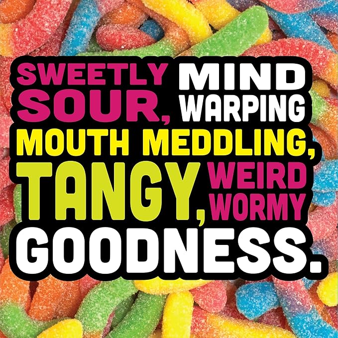 Trolli Sour Brite Crawlers Minis Candy, Sour Gummy Worms, 2 Ounce Treat-Size Pouches (Pack Of 18)