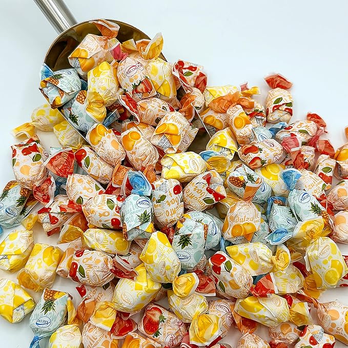 Fruit Filled Hard Candy - Assorted 2 Pounds Bulk Bag, Arcor Bon Bon Fruitfuls candy, Individually Wrapped Hard Candy