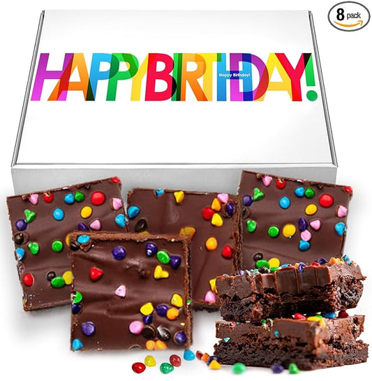 Birthday Party Large Brownies Gift Box Individually Wrapped | Happy Birthday Celebration | Nut Free | Kosher