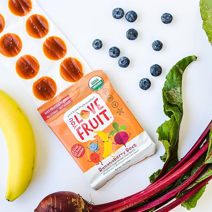 YOU LOVE FRUIT – BANANABERRY BEET All Natural Fruit Snacks, Healthy Snack Pack, Real Fruit! Gluten Free, Non GMO, Vegan, Fiber packed, Low Fat, Kosher, Variety Pack, Great For Adding To Gift Box, 1.0 oz (Pack of 12)