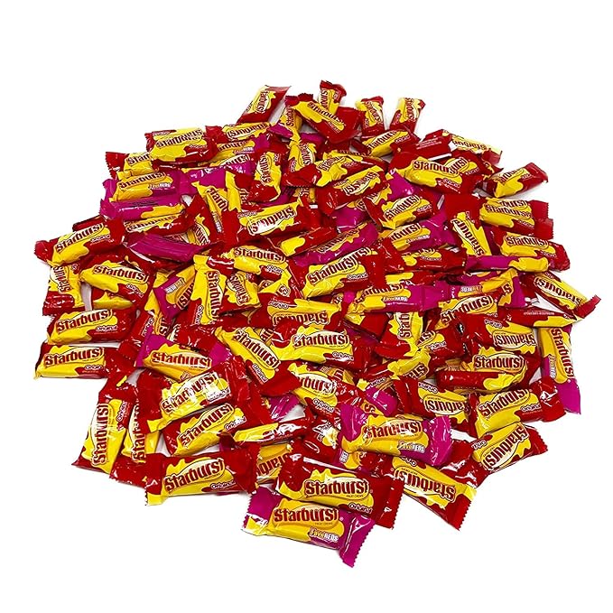 ASSORTIT X Starburst Collab Original Chewy Candy 3 Lbs Soft Chews Fruit Candies Bulk Family Fun Size Assortment Pack Individually Wrapped (48 Oz). (Individual Wrap Packaging Might Vary)