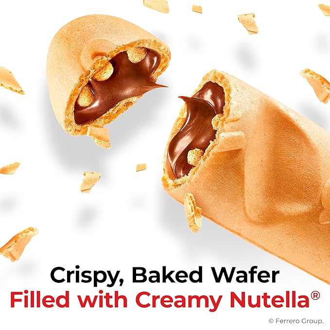 Nutella B-ready, Hazelnut Spread with Cocoa, Individually Wrapped Snacks, 16 2-Count Snack Bar Packs