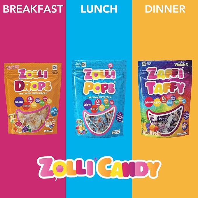 Zollipops Zolli Ball Popz Lollipops Clean Teeth, Natural Fruit, 6oz