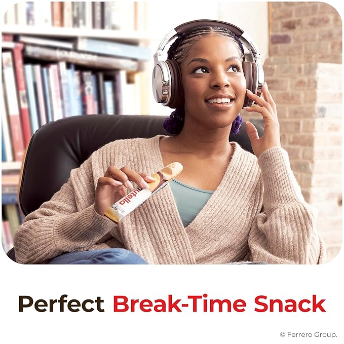Nutella B-ready, Hazelnut Spread with Cocoa, Individually Wrapped Snacks, 16 2-Count Snack Bar Packs