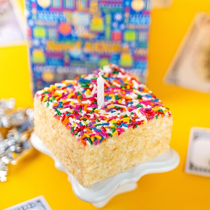 SendaCake Birthday Billionaire Box, Ready to Gift, No Assembly Required with Music, Sweet Caramels & Delicious 3" Happy Birthday Crispy Cake for Delivery - Gift for Women, Men, Sister, Mom, Dad, Best Friend, Adults, Kids